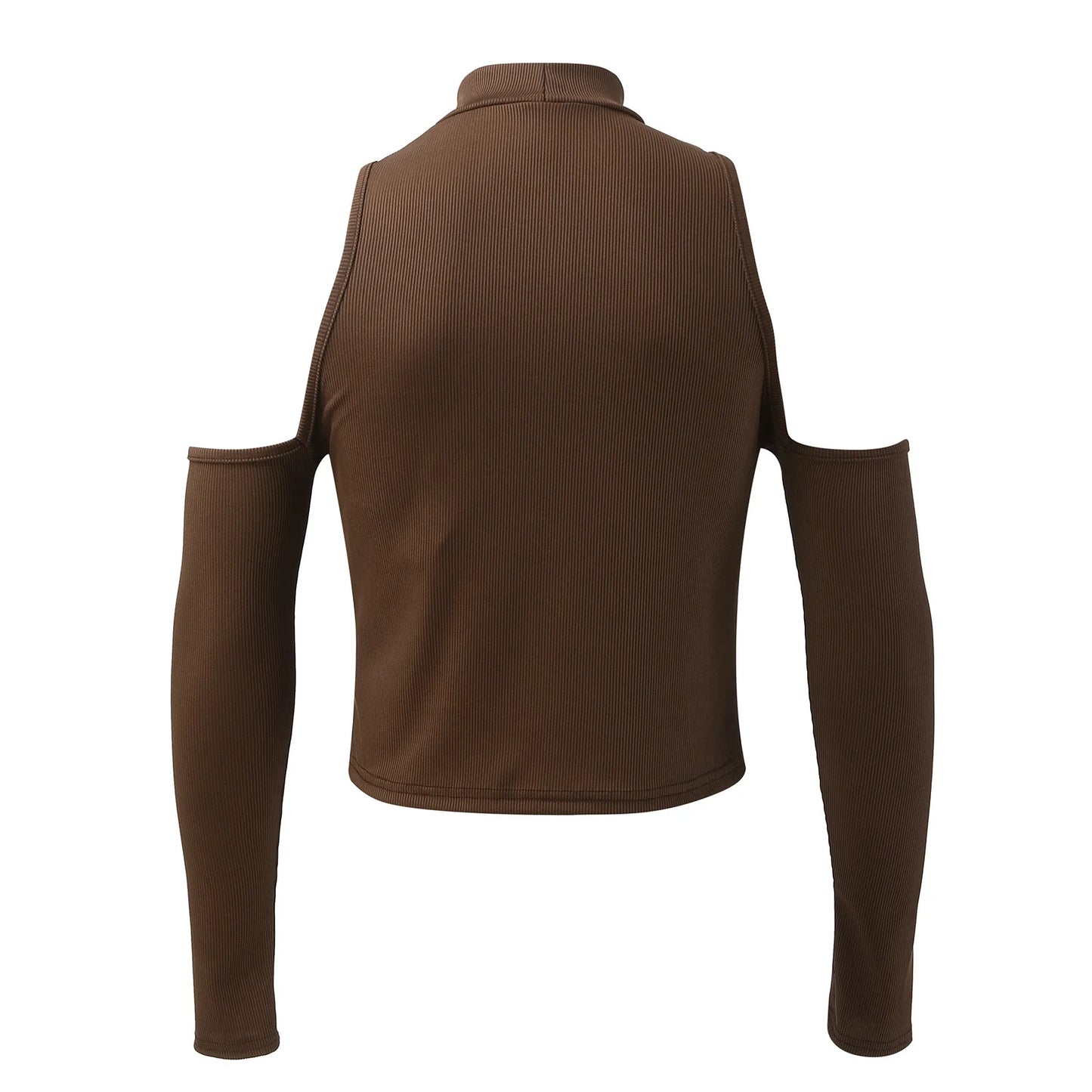 2023 Men Hollow Out Long Sleeve T Shirt Casual Turtleneck Sweatshirt Streetwear Sexy Crop Off Shoulder Tops Summer
